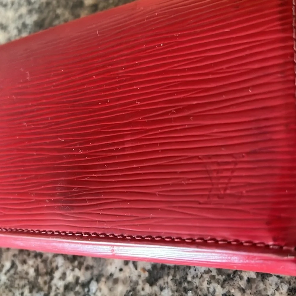 Louis Vuitton Epi Red Trifold Wallet